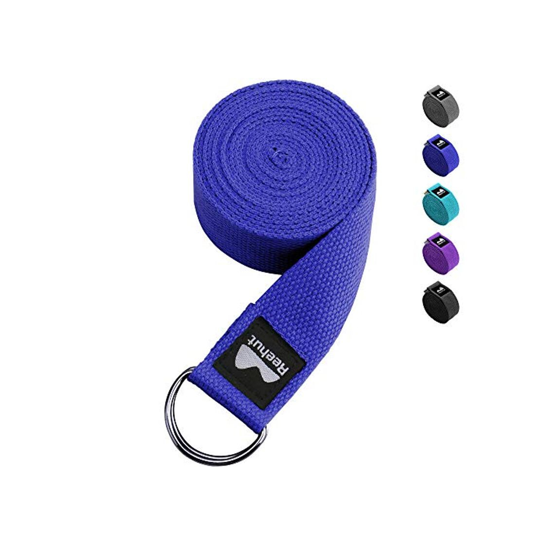 Product REEHUT Correa para Yoga - Cinturón con Hebilla Metal D-Anillos de Poliéster