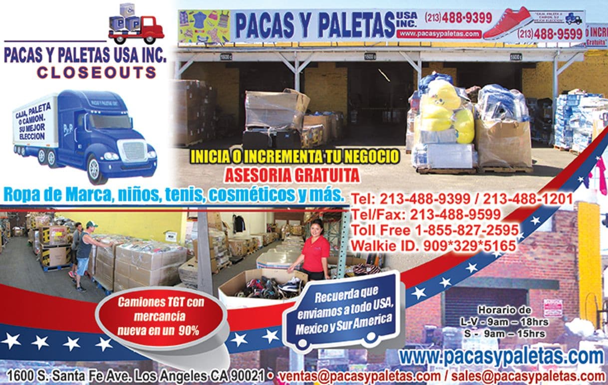 Lugar Pacas Y Paletas USA Inc