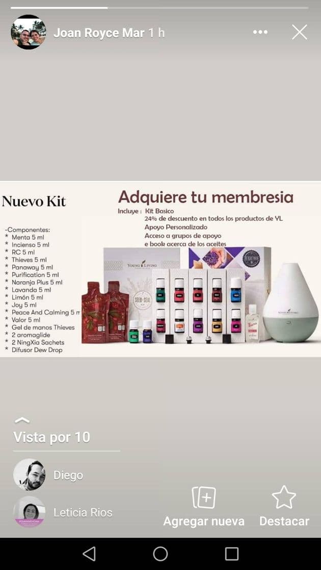 Producto Young Living Premium