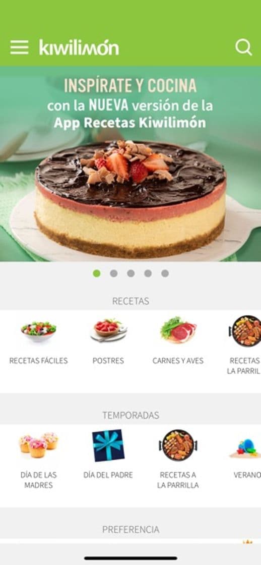 App Recetas Kiwilimón 