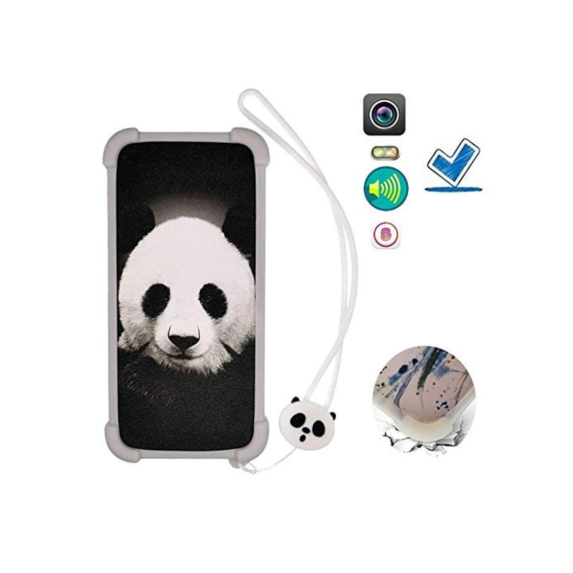 Product Funda para Lanix Ilium Alpha 5s Funda Silicone Border