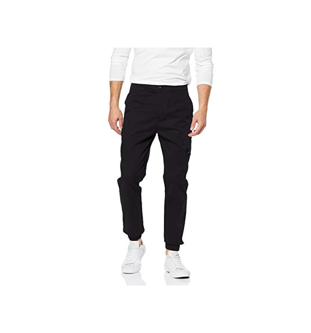 Moda Marca Amazon - MERAKI Joggers Hombre, Negro