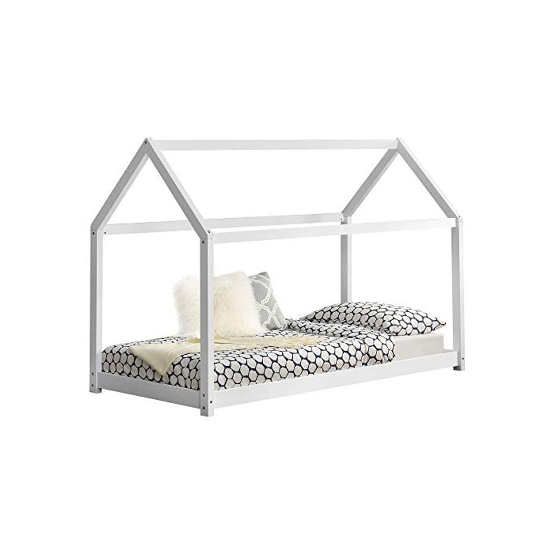 Home [en.casa]®] Cama para niños de Madera Pino 206x98x142cm Cama Infantil Forma de