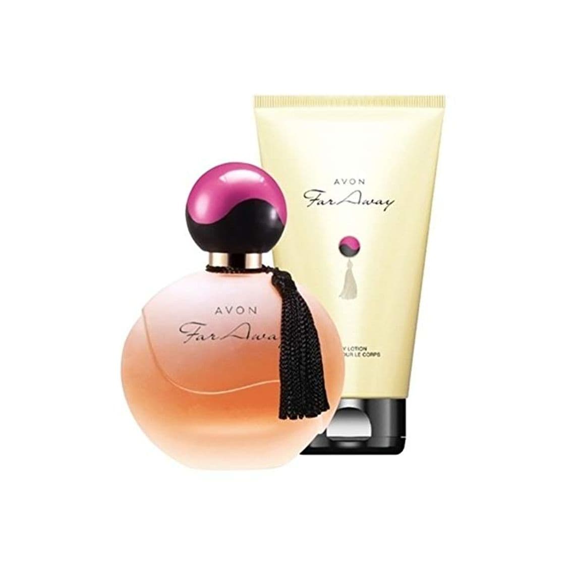 Producto Avon Far Away Eau de Parfum con loción corporal perfumada Set de