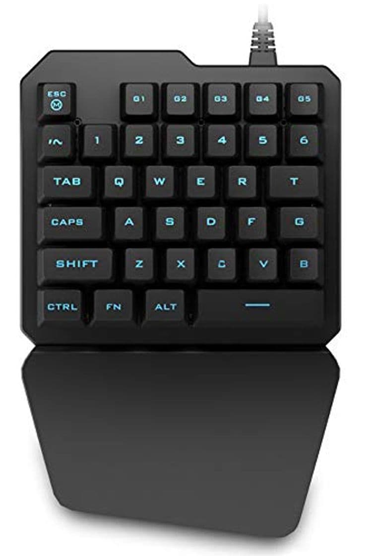 Producto Gaming Teclado Sola Mano 36 BotÓN con Cable RGB RetroiluminaciÓN MecÁNico Sentir Rendimiento Teclado Ergonomia Plug and Play Windows Negro