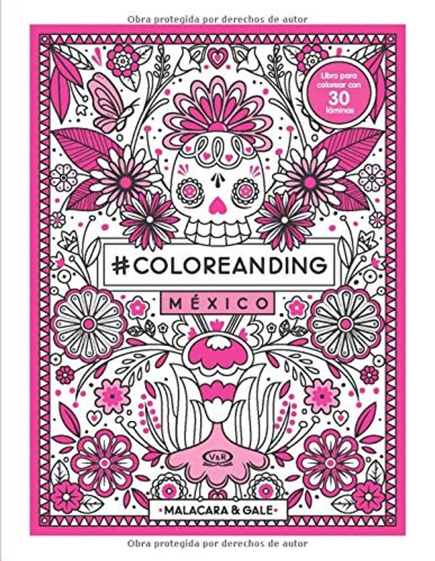 Book México: Libro para colorear con 30 láminas