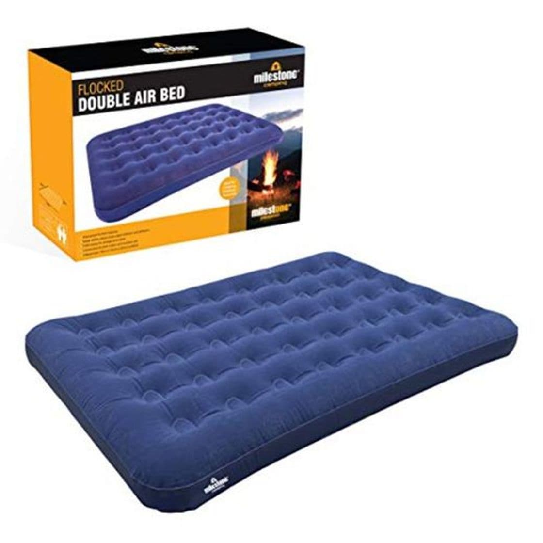 Product Colchón de Aire Doble Flocado Milestone Camping