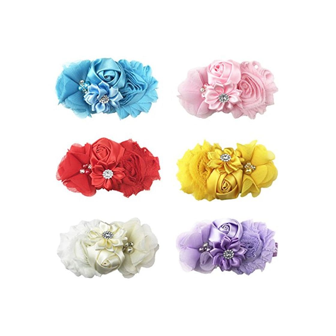 Moda Dooppa Adorable banda para el cabello para bebés niñas con rosas y