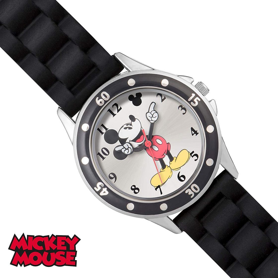 Fashion Mickey Mouse Reloj Analógico para niños de Cuarzo con Correa en Caucho MK1195