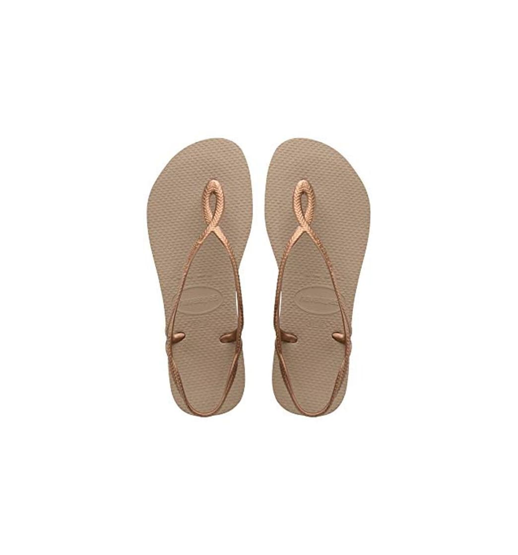 Fashion Havaianas Luna, Sandalias para Mujer, Dorado