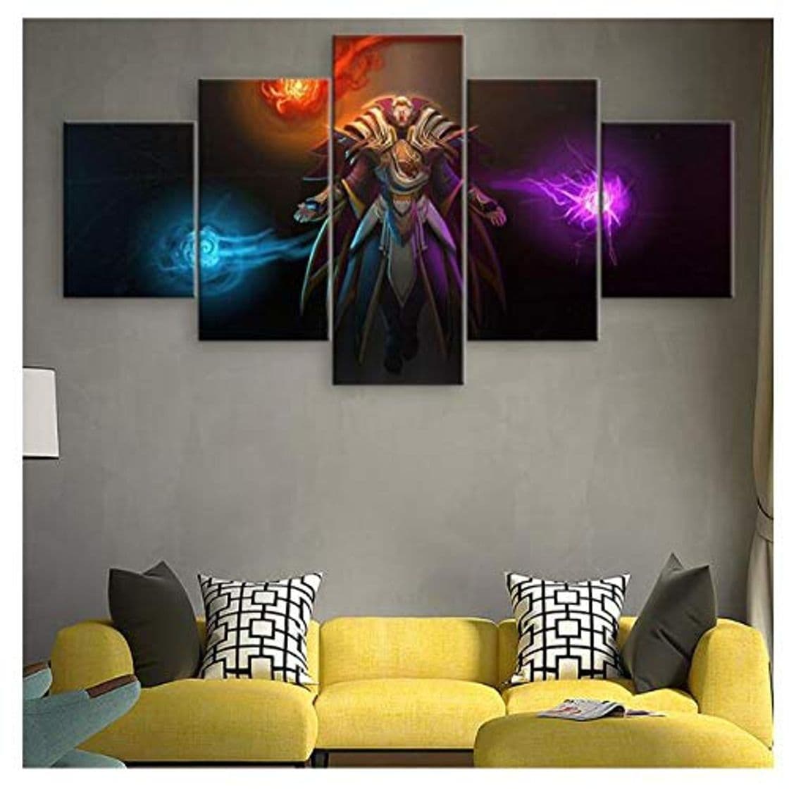 Product ZKPWLHS Impresiones sobre Lienzo 5 Piezas Dota 2 Invoker Wall Art Game Poster Modern