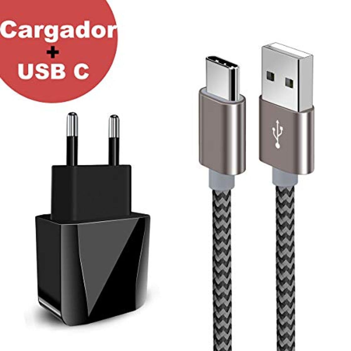 Product Zeuste-Quick Cargador Móvil con 2 Puertos USB Compatible con la mayoría de