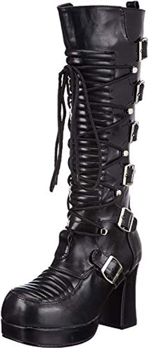 Moda Demonia GOTHIKA-200 EU-GOTHIKA-200/B/PU - Botas para mujer, Negro