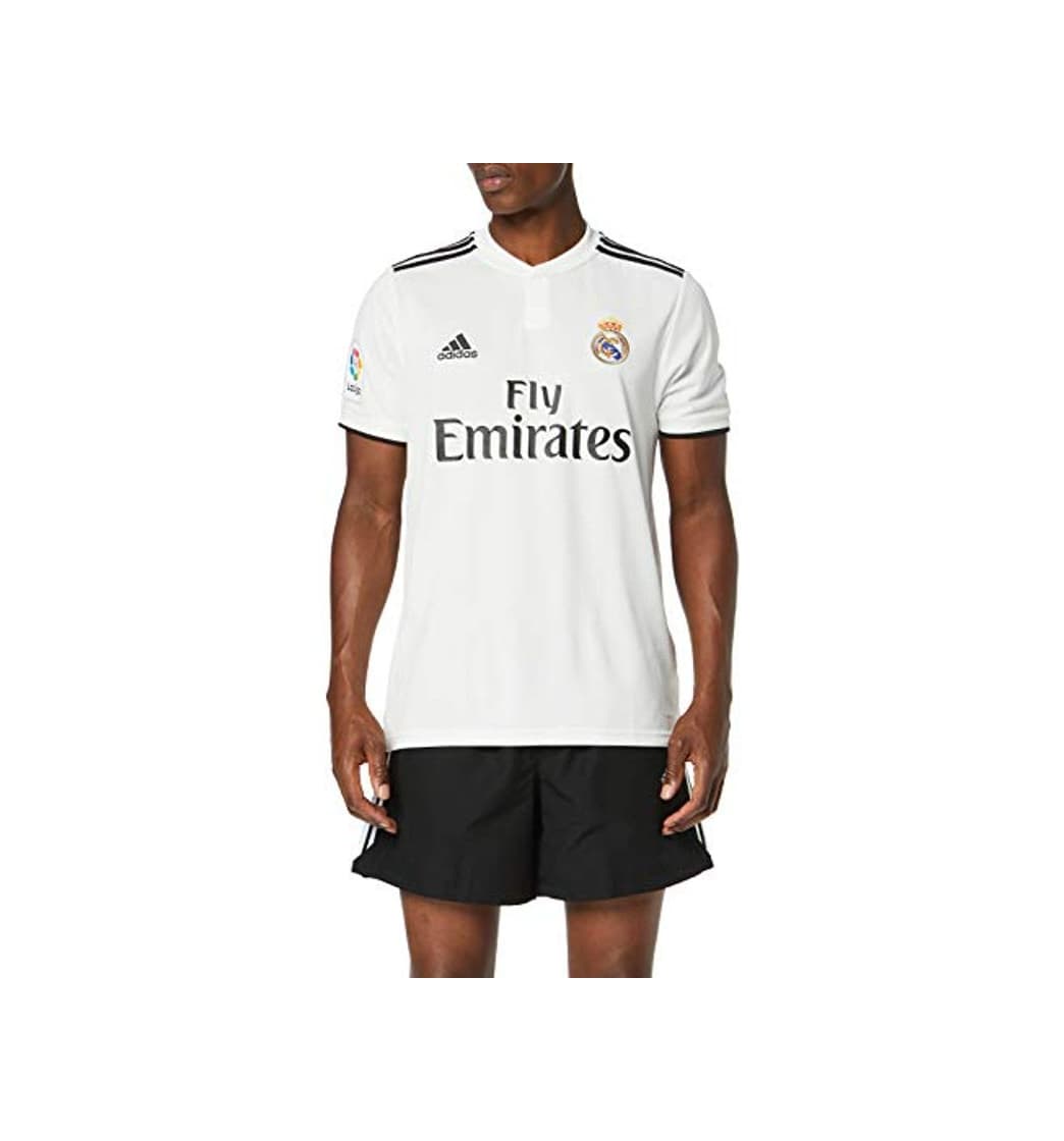 Fitness adidas 18/19 Real Madrid Home with Lfp Badge Camiseta, Hombre, Blanco