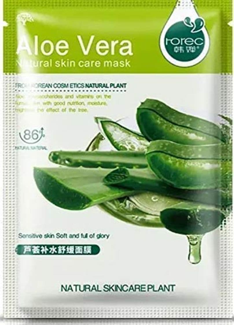 Producto Mascarillas de aloe vera 6 unidades tratamiento facial bbglow