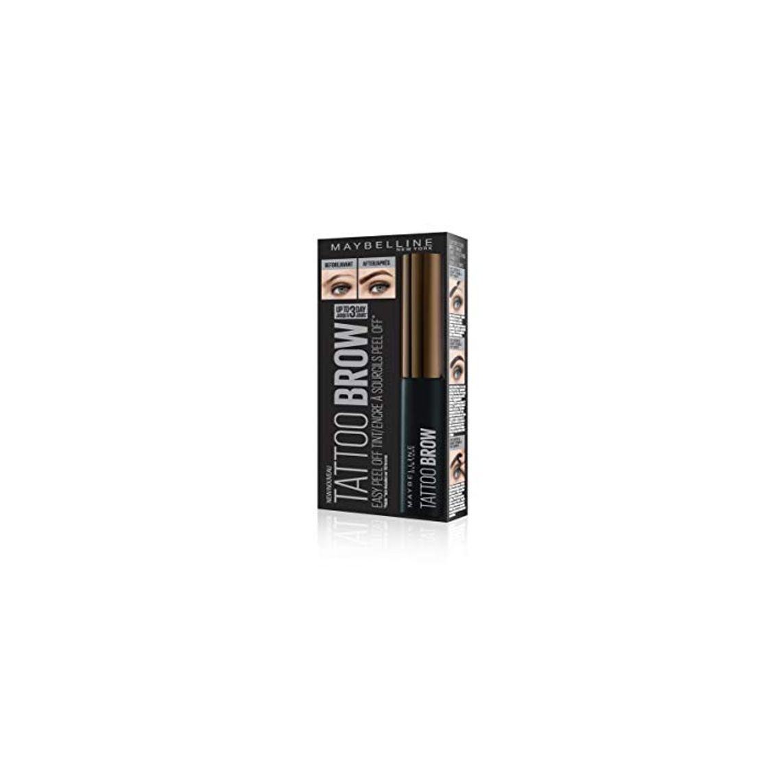 Belleza Tinte para Cejas Castañas Brow Tattoo Gel, de Maybelline