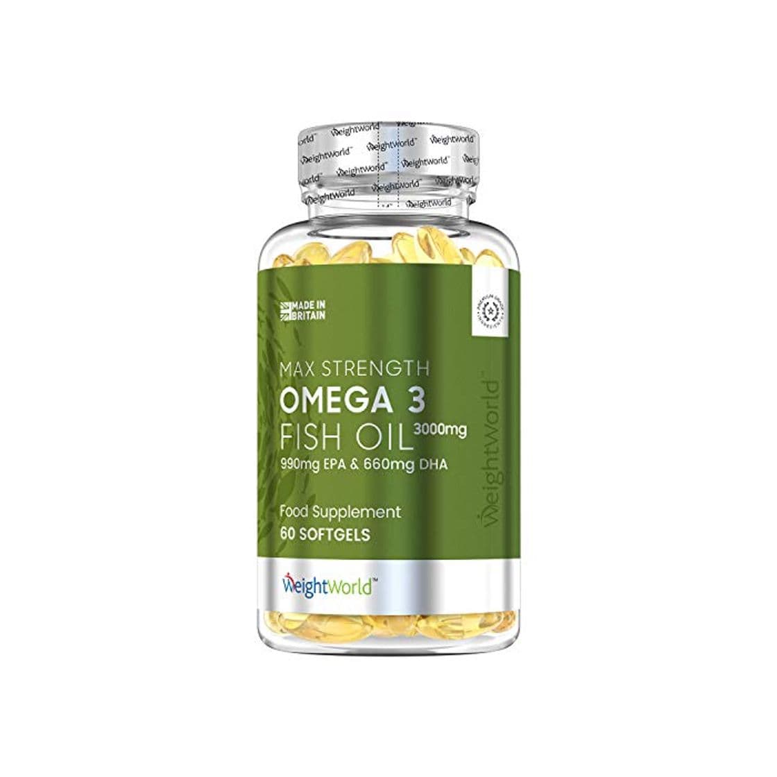 Producto Omega 3 Aceite de Pescado Puro 3000 mg - 990 mg de