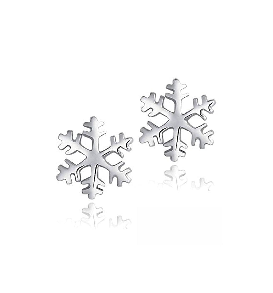 Moda Celebrity Jewellery copo de nieve Forma S925 plata esterlina Frozen Edelweiss Stud Pendientes