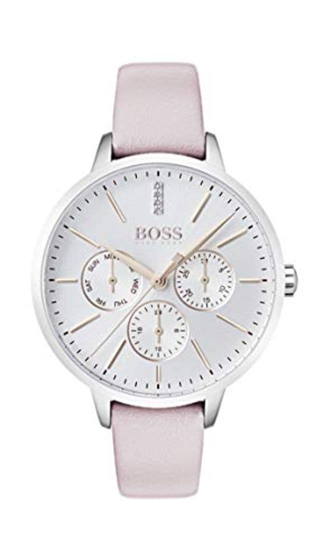 Place Hugo BOSS Reloj Multiesfera para Mujer de Cuarzo con Correa en Cuero