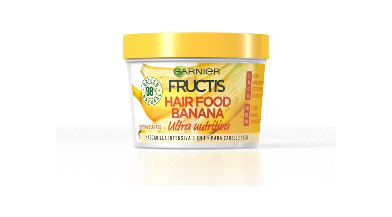 Belleza Garnier Fructis Hair Food Banana Mascarilla 3 en 1 - 3 Recipientes