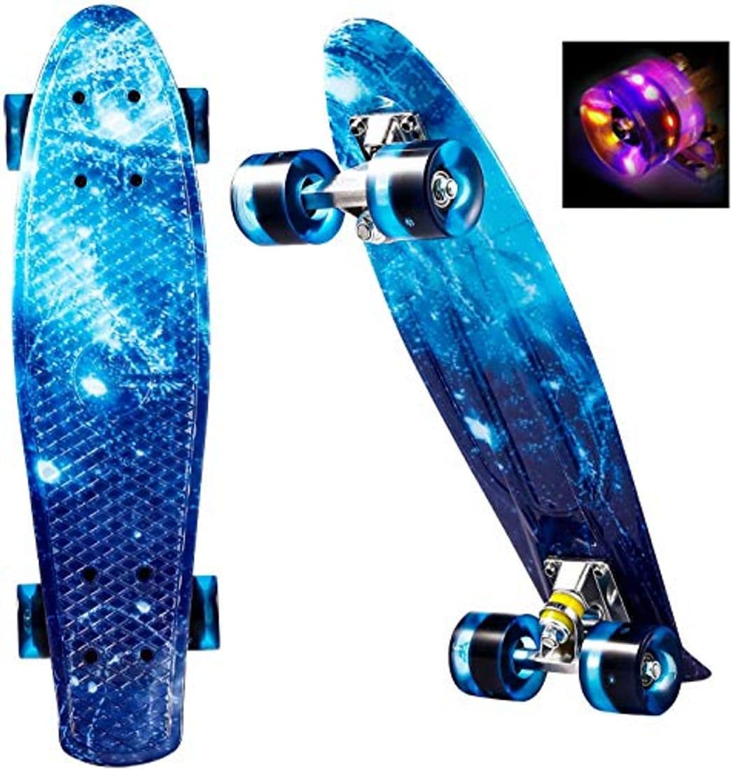 Producto WeSkate Mini Cruiser Skateboard tabla completa retro 22 "55 cm tabla de