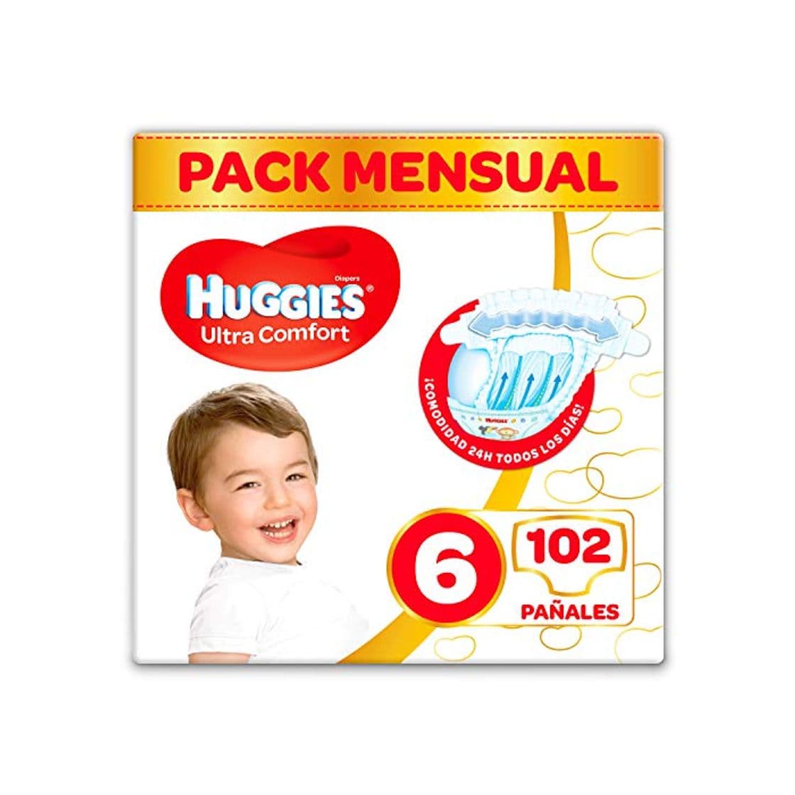 Product Huggies Ultra Comfort Pañales Talla 6