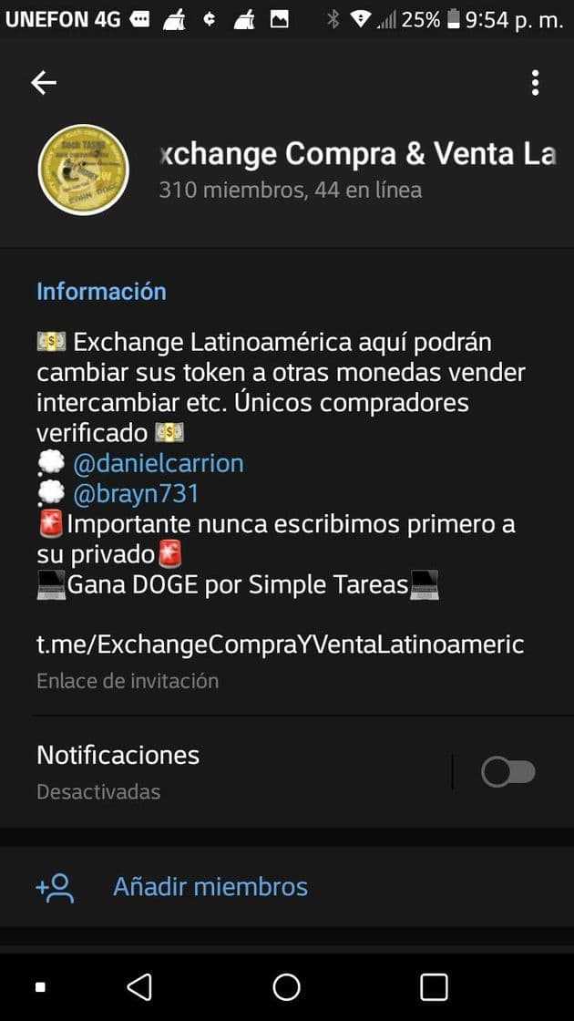 Moda Grupo de Telegram en el que puedes ganar dogecoin por tareas