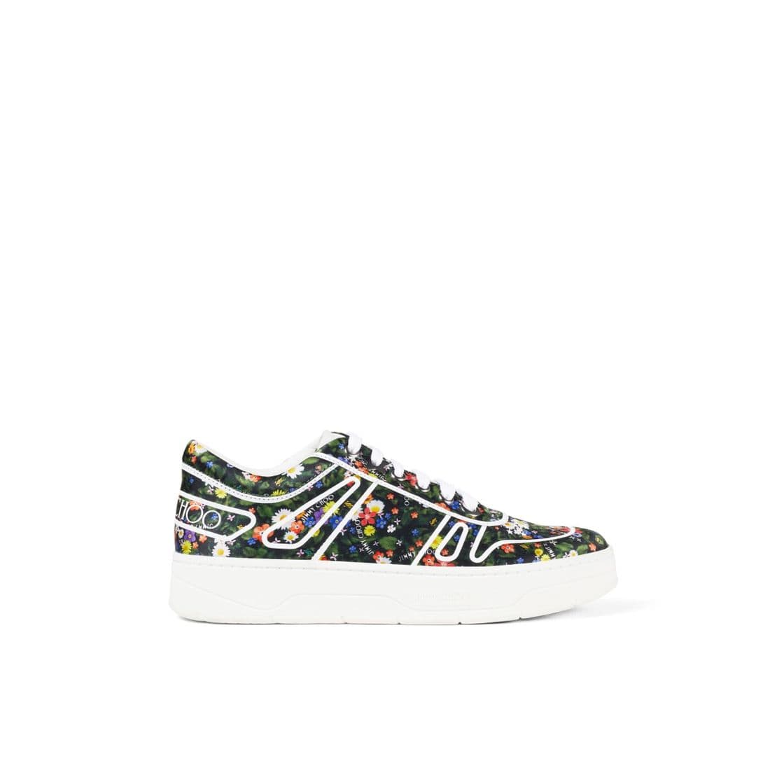 Moda Multicolour Ditsy-Print Nylon Lace-Up Trainers