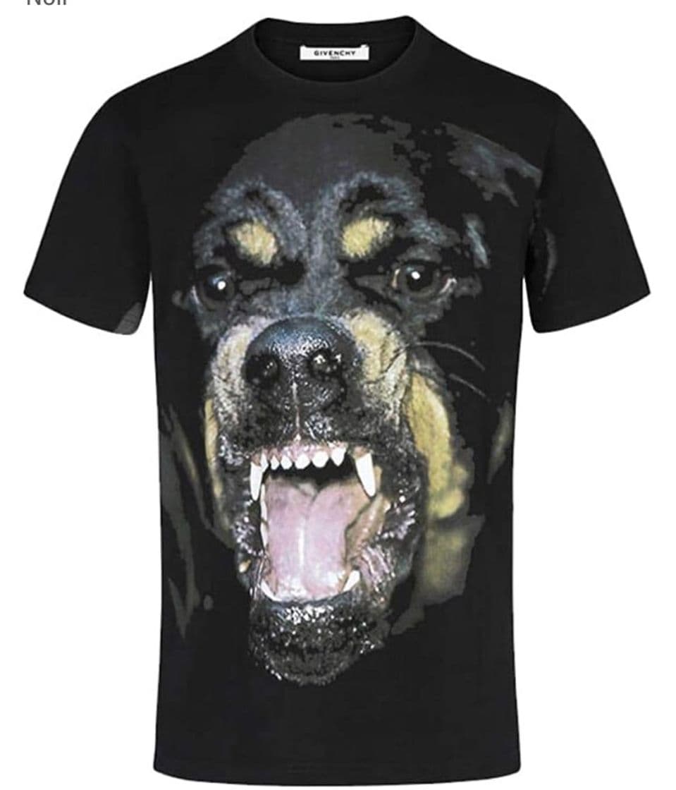 Moda Givenchy T-shirt pour homme avec impression Rottweiler Noir