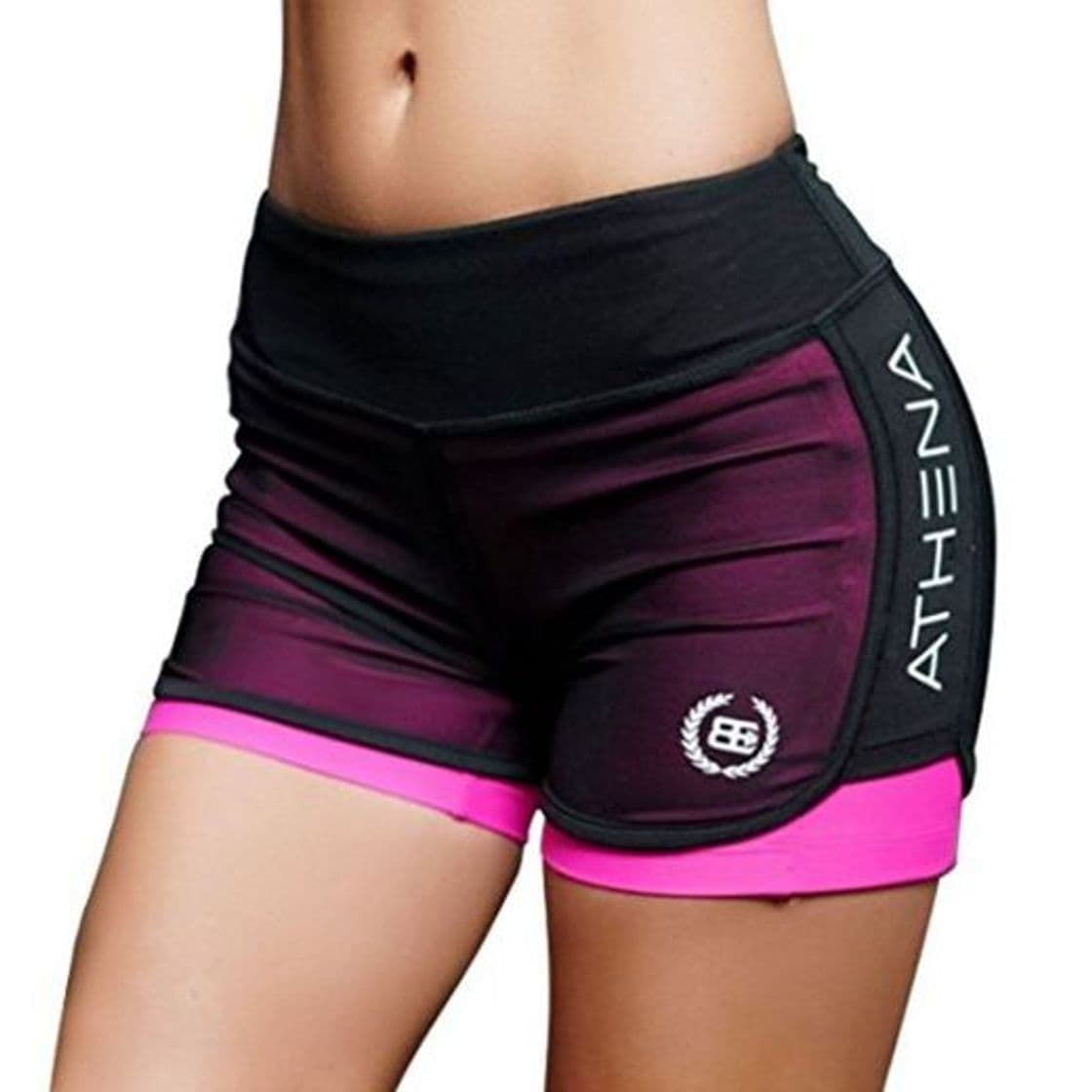 Producto Inlefen Lounge Yoga Running Gym Shorts para Mujer Mesh Women Athletic Workout Shorts Active Sport Waist