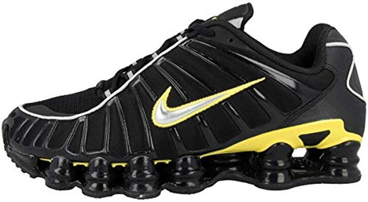 Moda Nike Schuhe Shox TL Black-Metallic Silver-Dynamic Yellow