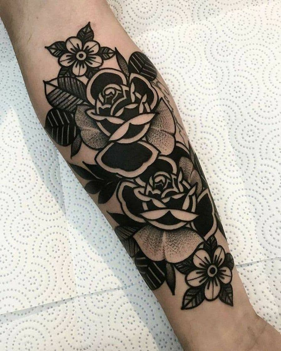 Fashion Tatuaje de rosas 