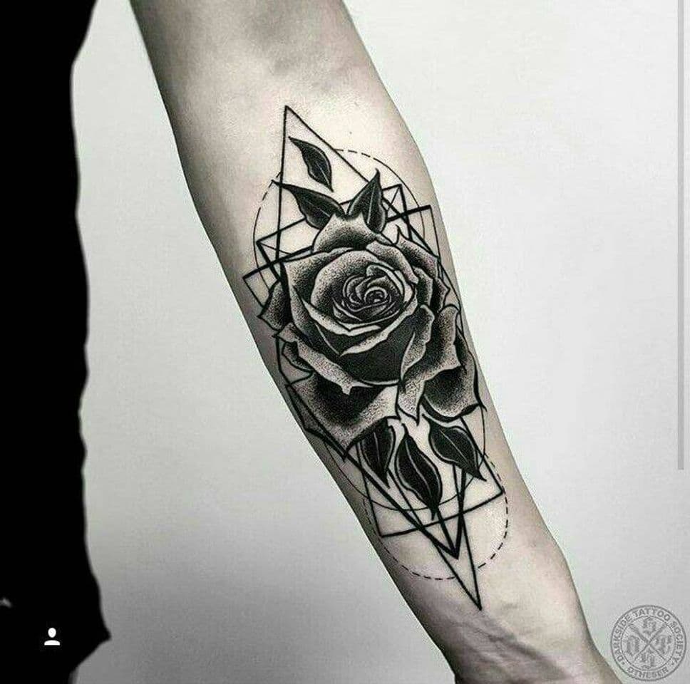 Fashion Tatauje de una rosa para hombres 