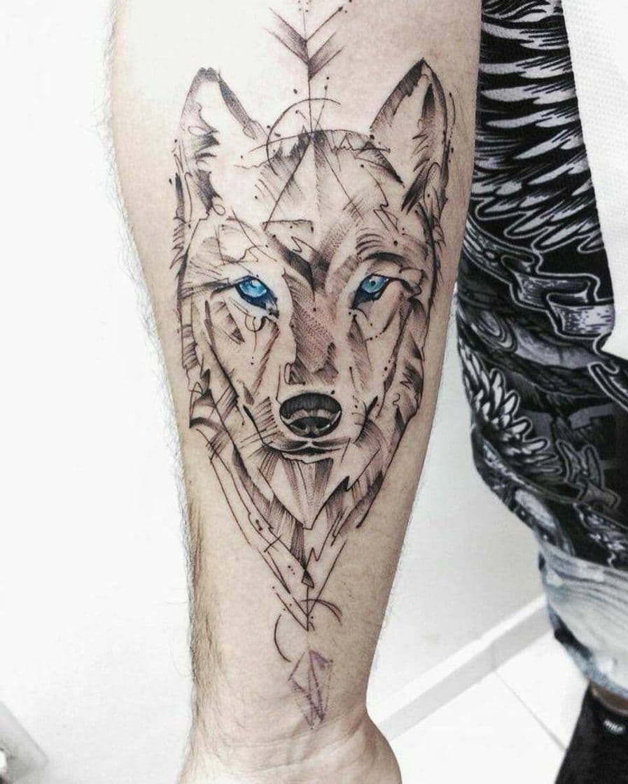 Fashion Tatauje de lobo salvaje 