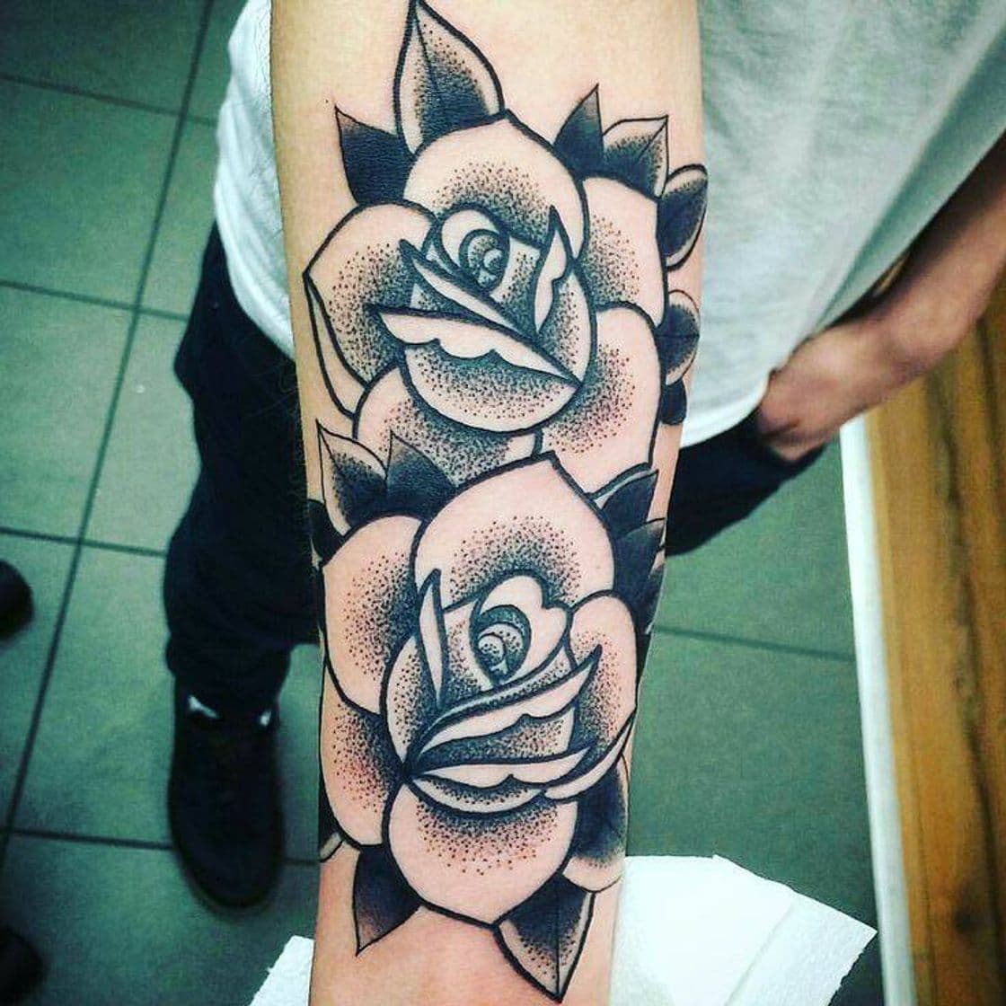 Fashion Tatuaje de rosas para hombre 