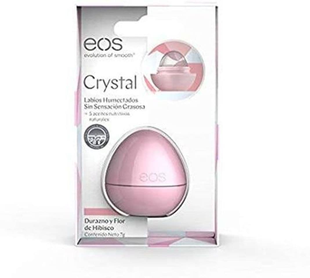 Fashion eos Balsamo labial eos crystal, durazno y flor de hibisco 7g