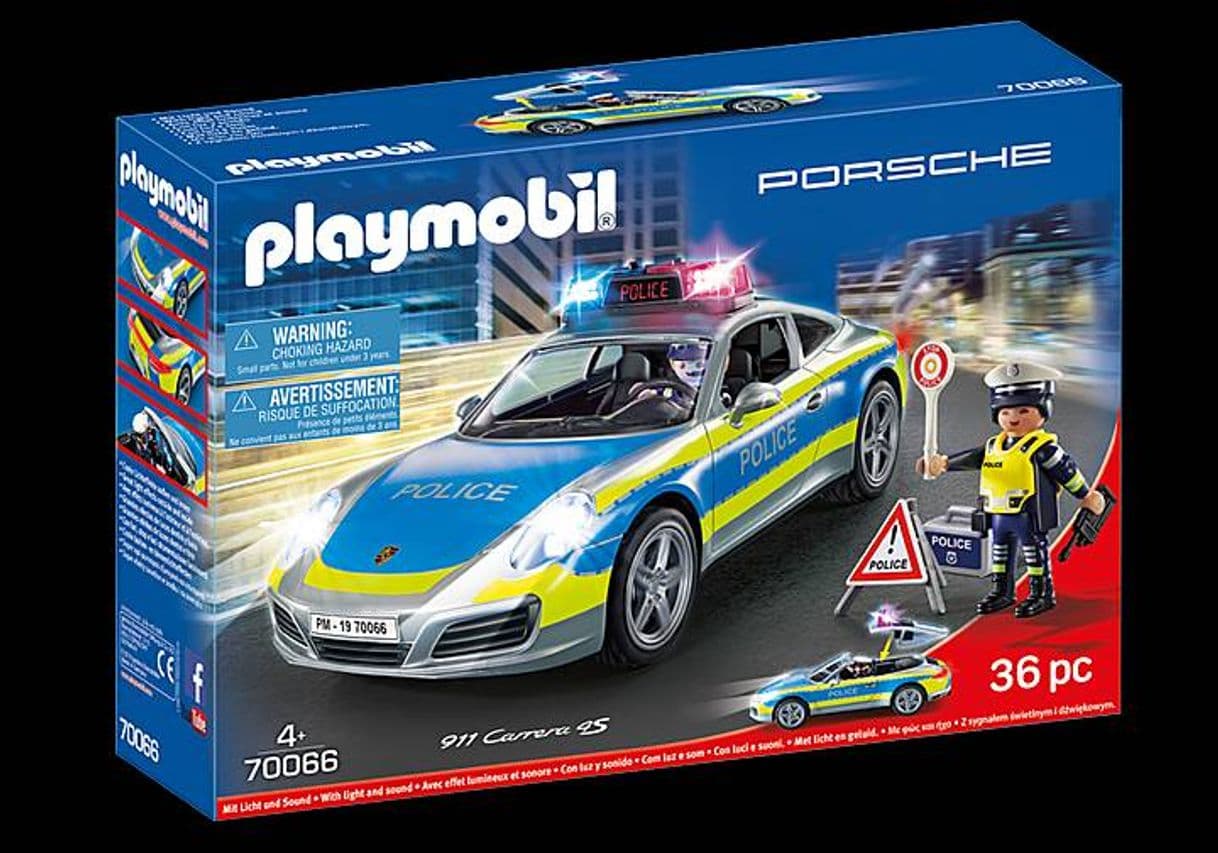 Moda PLAYMOBIL. Porsche 911 Carrera 4S Policía 