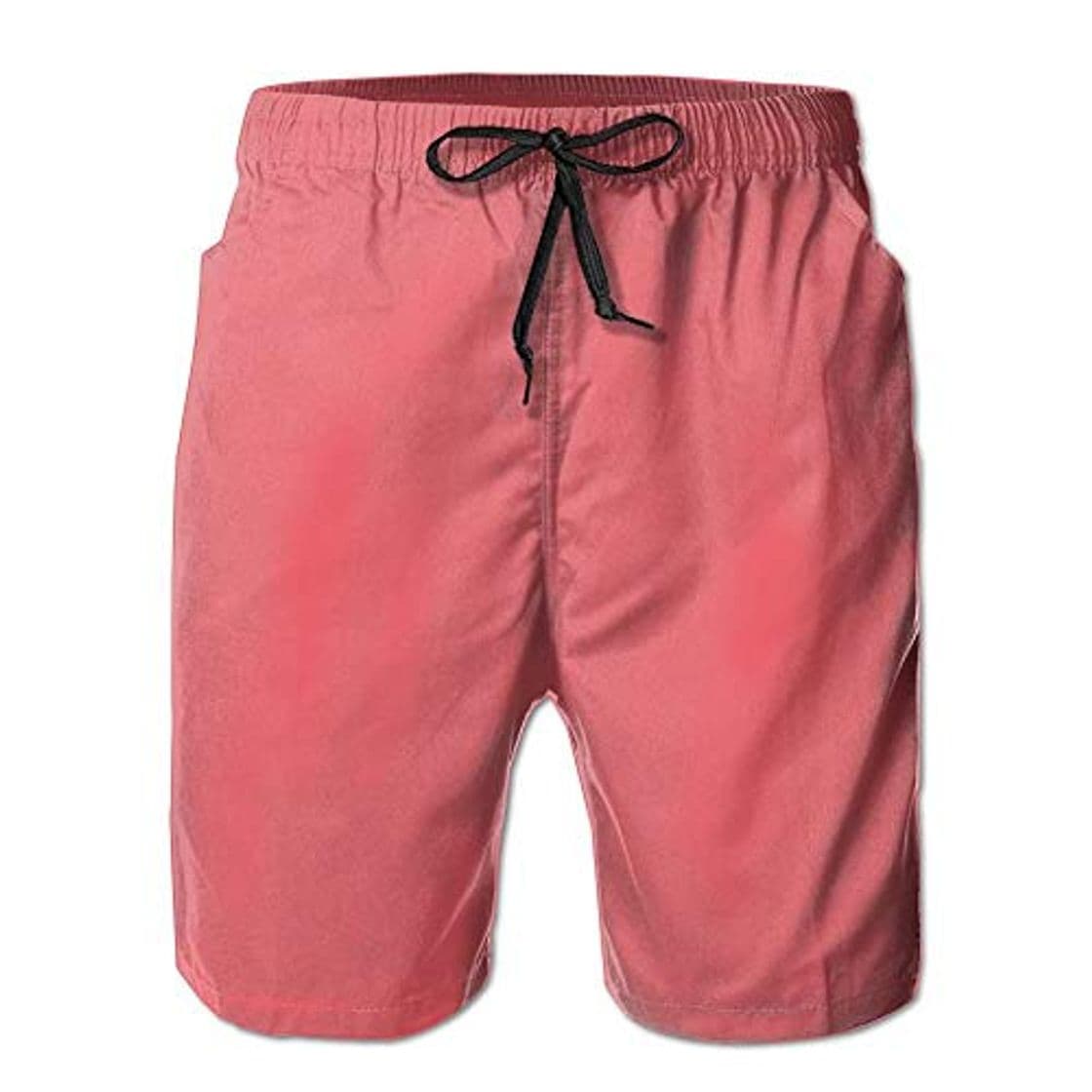 Moda Qfunny Men's Shorts Summer Fit Swim Trunk Quick Dry Fashion Red Printed Beach Shorts with Pockets Shorts de Playa para Hombre