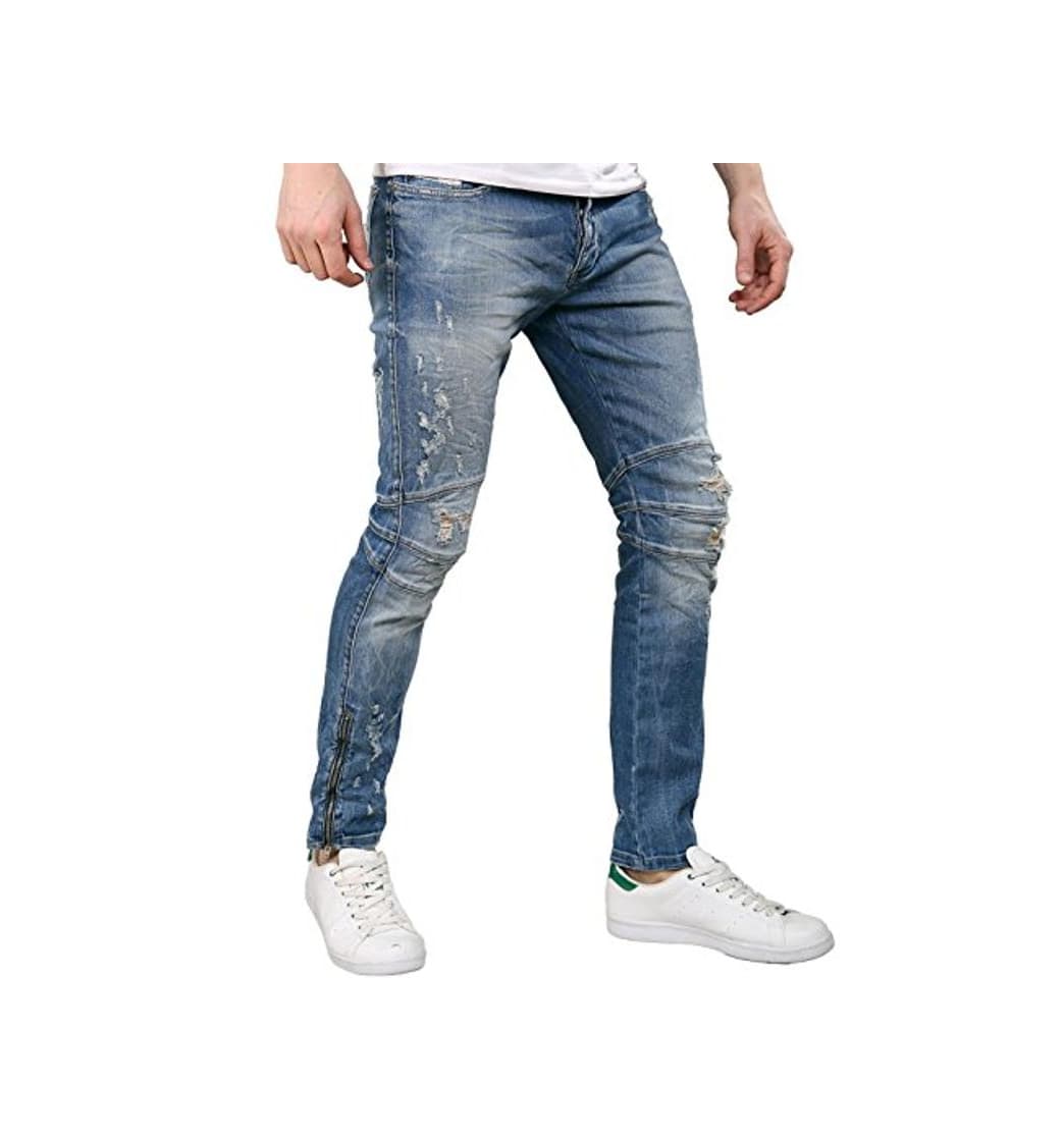 Producto Redbridge Hombres Skinny Denim Jeans Rasgados Moda Vaqueros Pantalón