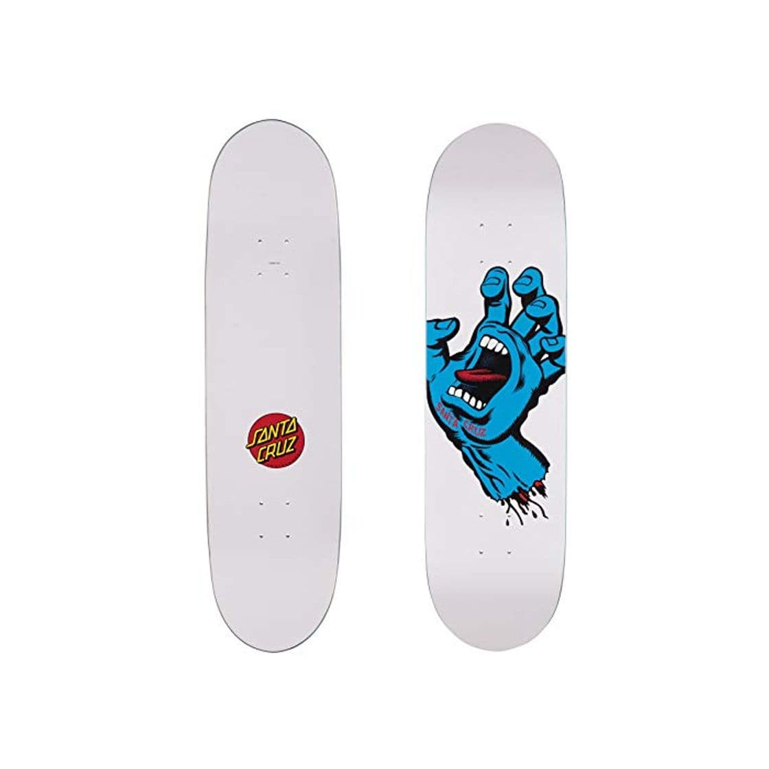 Product Santa Cruz Skateboard Deck Screaming Hand Taper Tip - 8.3 Inch Blanco