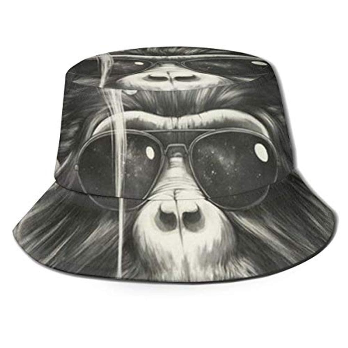 Fashion ZAlay siSombrero Ucket Cool Monkey Sombreros de Pesca Cubo Sombreros de Sol Sombreros de protección Transpirables Unisex