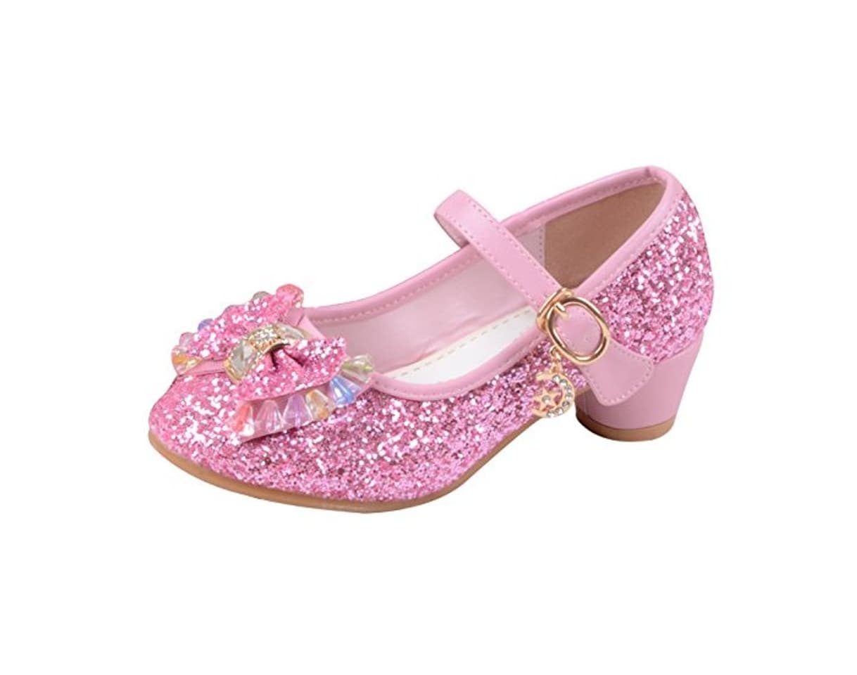 Producto La Vogue Zapatos Zapatilla con Lentejuela Para Niña Princesa Fiesta Rosa 27/Longitud