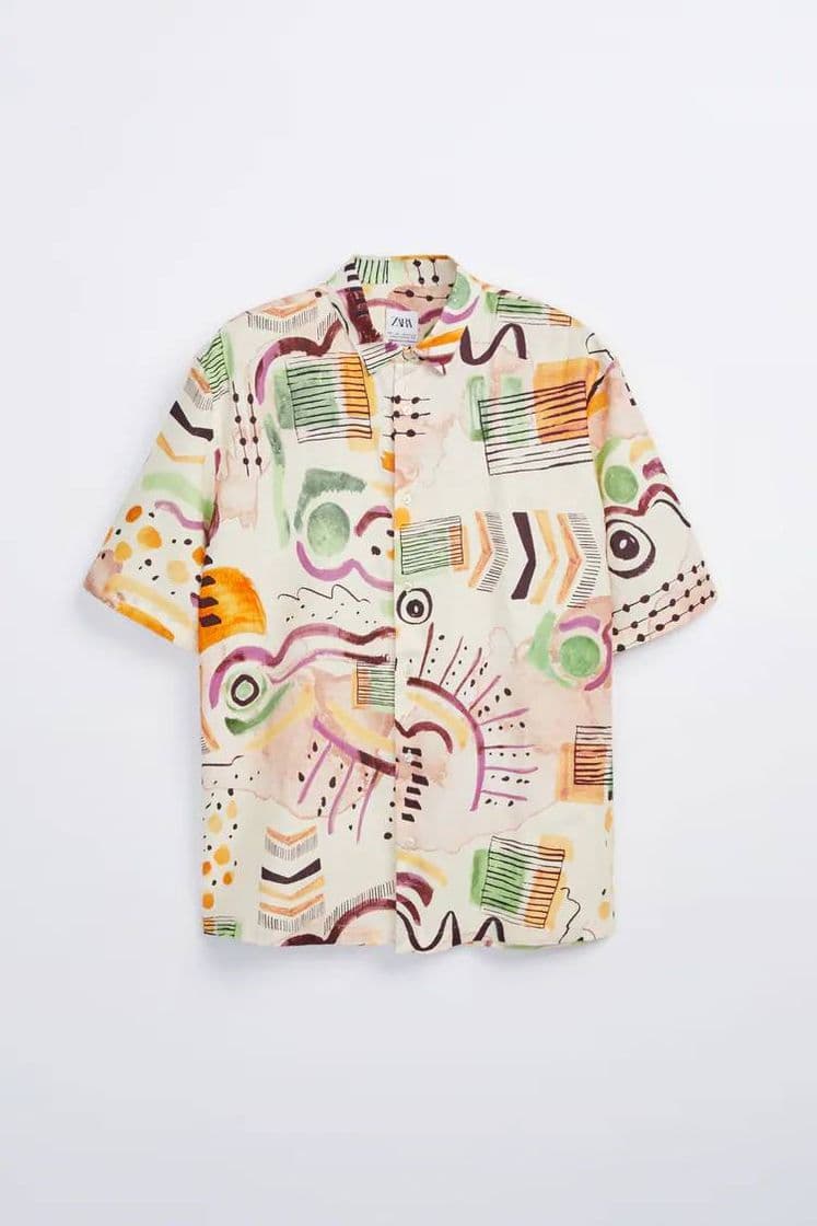 Fashion Camisa estampado Abstracto 