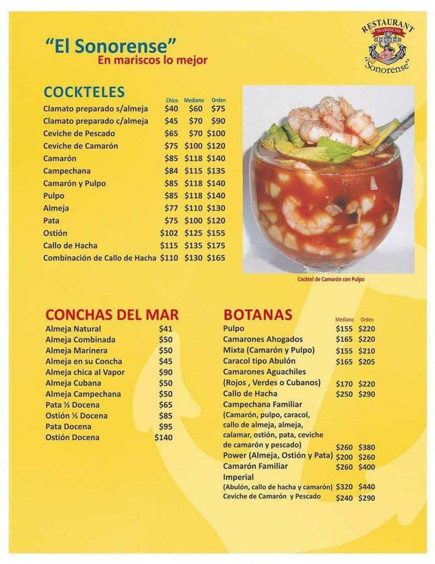 Restaurantes Mariscos El Sonorense - Novena