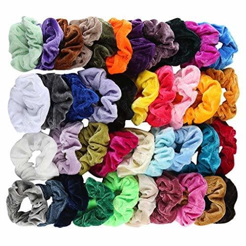 Moda Dorical 40pcs Goma de Pelo Lazo de Pelo Elástico Banda Multi Colores