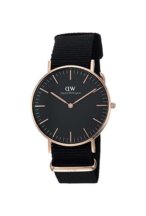 Moda Daniel Wellington Reloj analogico para Unisex de Cuarzo con Correa en Nailon