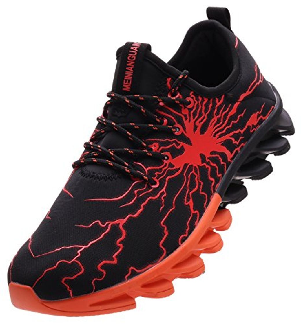 Producto BRONAX Zapatos para Correr en Montaña y Asfalto Aire Libre y Deportes Zapatillas de Running Padel para Hombre Negro Naranja 42