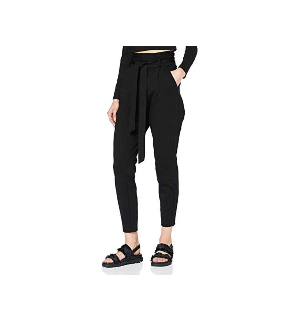 Moda Vero Moda Vmeva HR Loose Paperbag Pant Noos Ki Pantalones, Negro