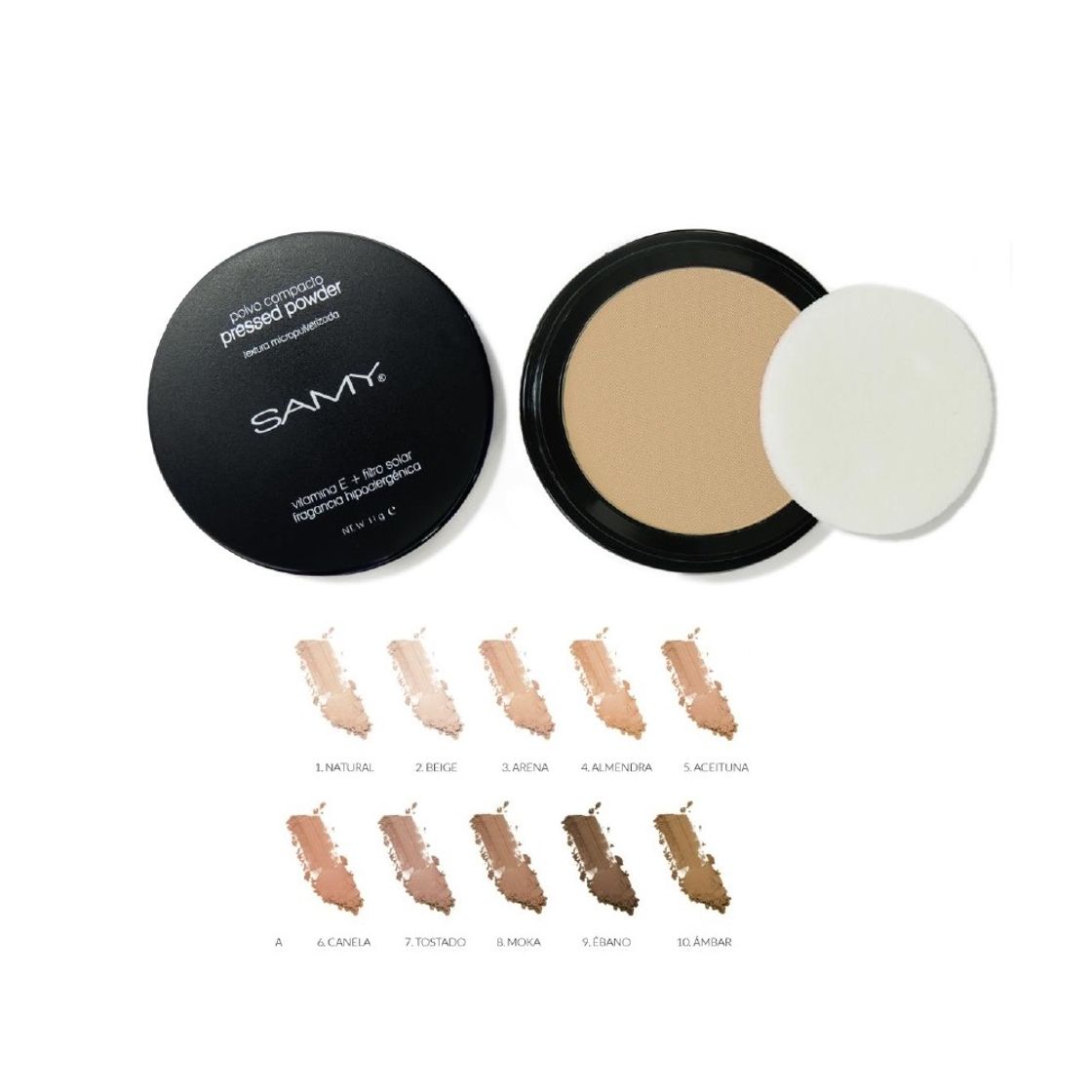 Fashion Polvos compactos micropulverizados. Samy cosmetics