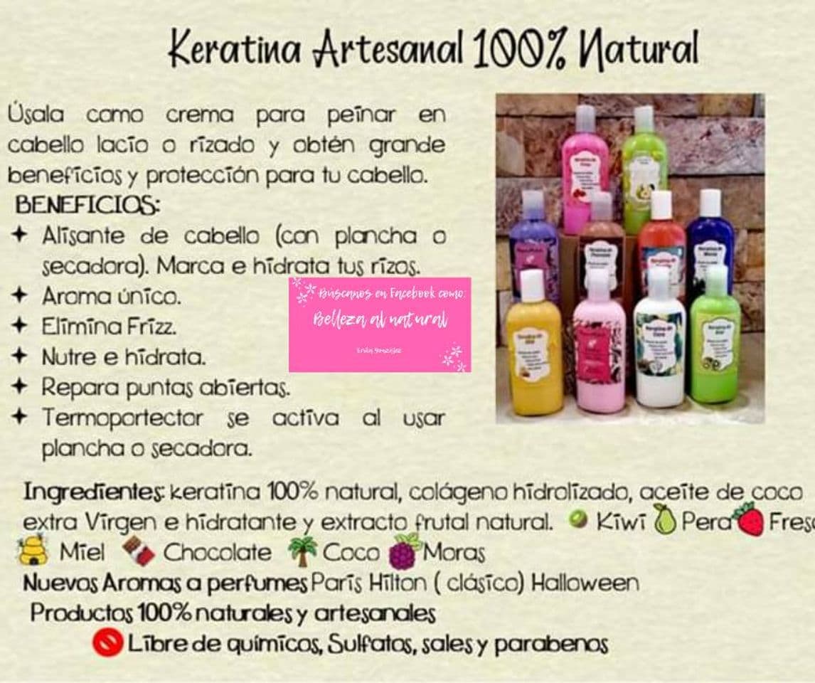 Product Keratinas artesanales